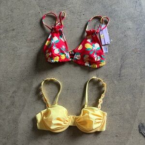 Target Women's Red Floral & Yellow Bikini